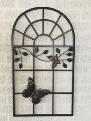 Butterfly window model, metal old-brown-rust!